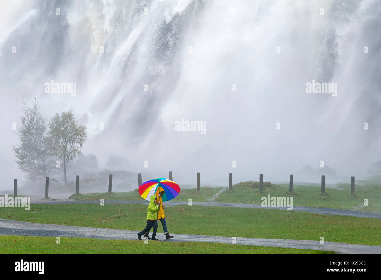 Powerscourt Waterfall, Enniskerry, Co. Wicklow, Ireland Stock Photo