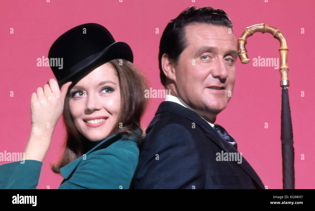 THE AVENGERS ITV/ABC/Thames TV series with Diana Rigg and Patrick Macnee Stock Photo