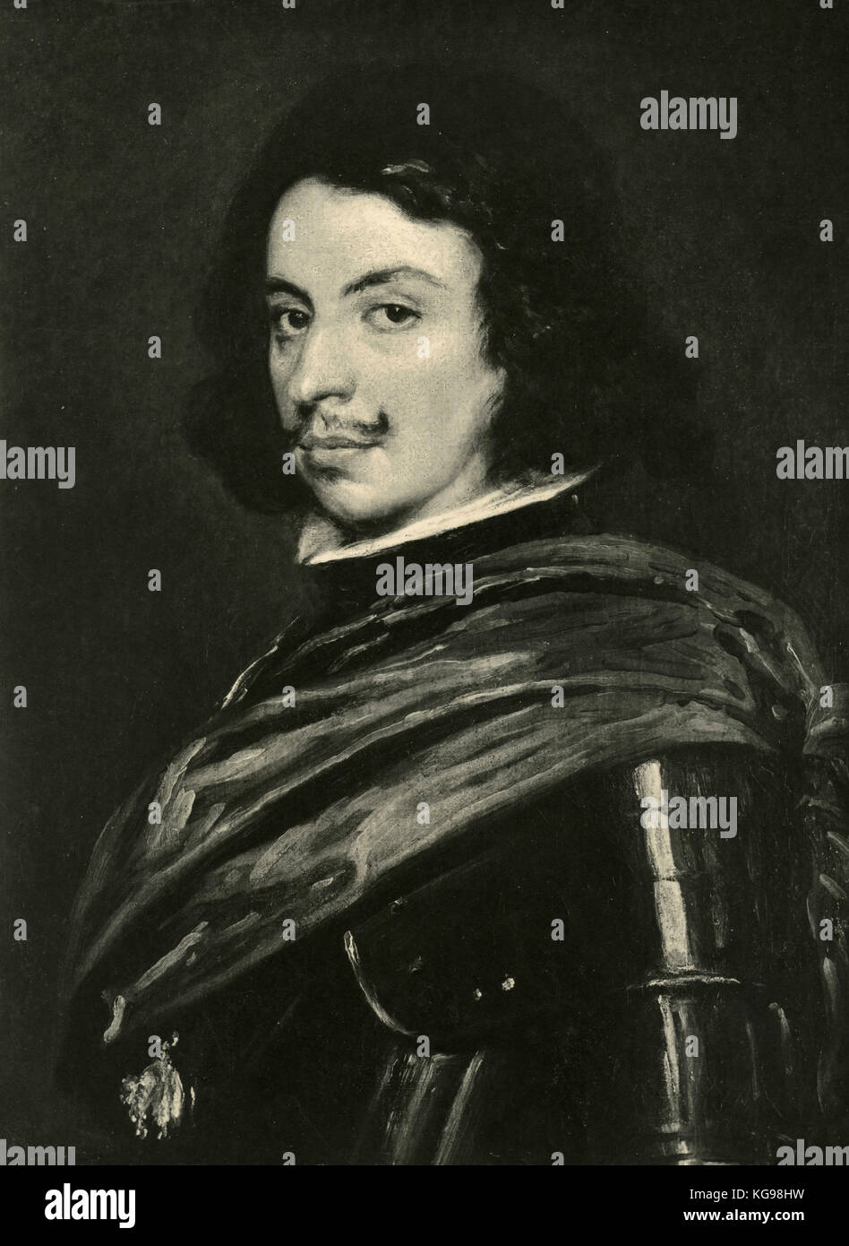 Portrait of Francesco I d'Este, painting by Don Diego Velasquez Stock Photo