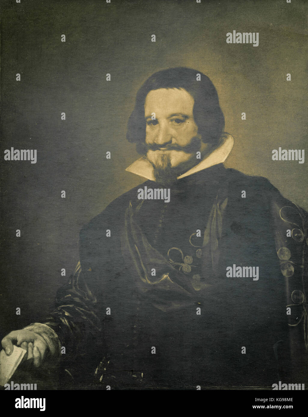 Portrait of Count of Olivares, painting by Don Diego Velasquez Stock Photo