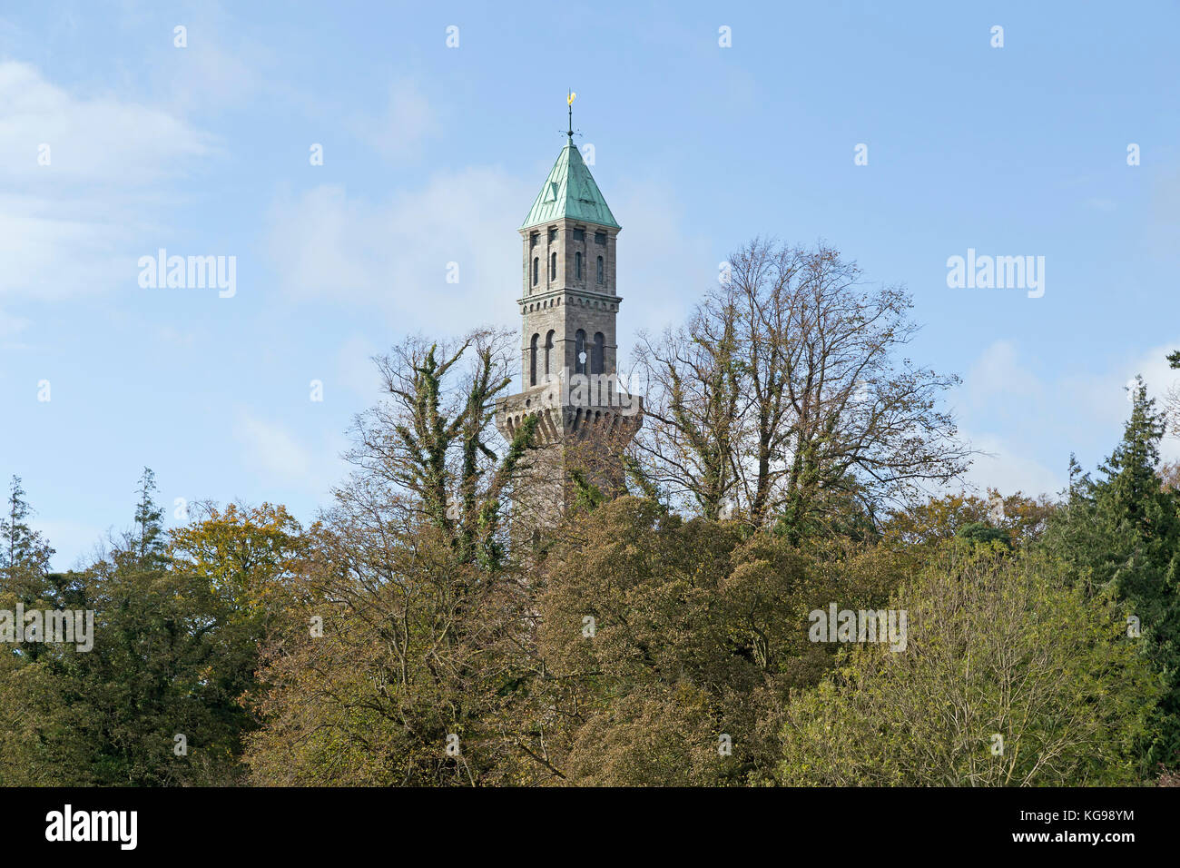 clock tower, estate gardens of Farmleigh House, Phoenix Park, Dublin, Ireland Stock Photo