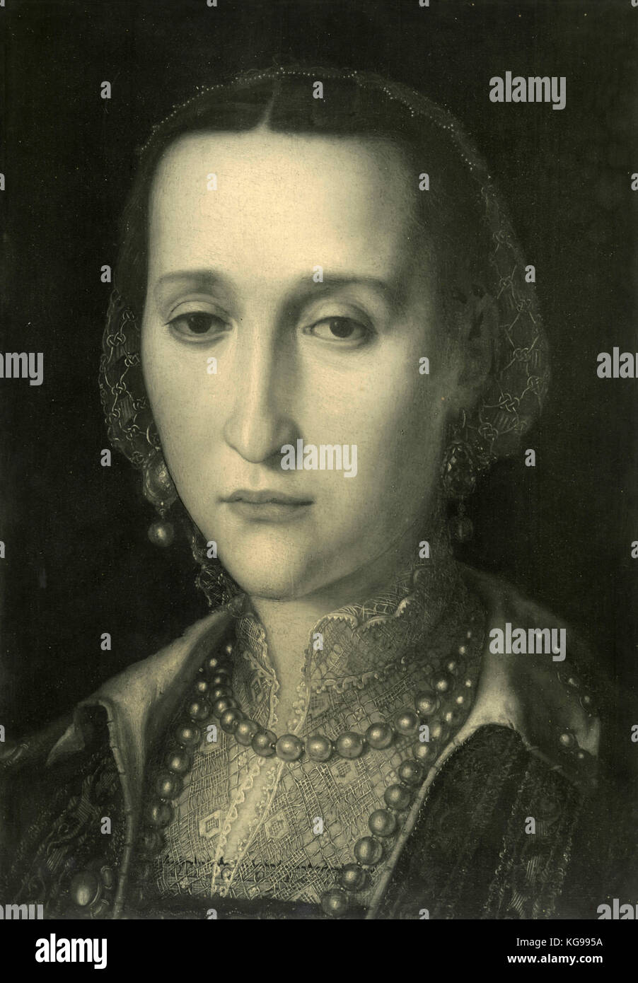 Grand Duchess Eleanor, painting by Angelo Bronzino Stock Photo