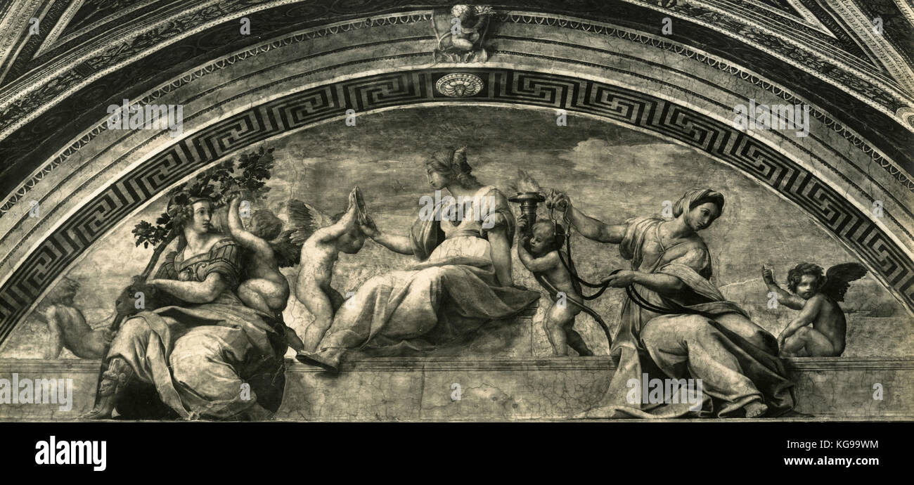 Signitures For Raphael The Law, Signature's Room, Vatican City, painted by Raphael Stock Photo ...