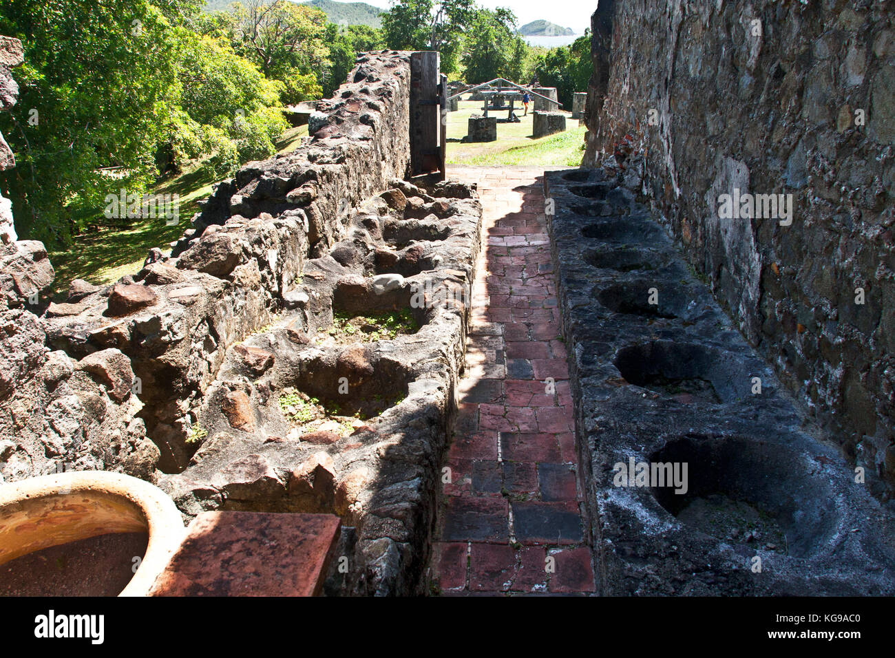 Martinique; France; Department; Caribbean; island; Presqu'ile de la Caravelle; La Trinite; Chateau Dubuc; Du Buc; rhum; rum; factory; sugar plantation Stock Photo