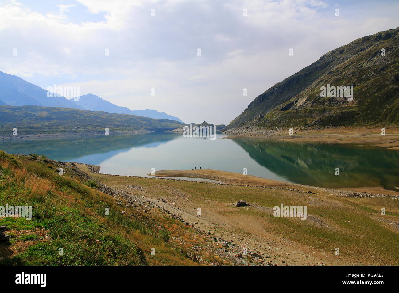 Lago di Montespluga, Stausee, am Spluegen Pass in Italien, Lombardei, an der Cardinelloschlucht, Stock Photo