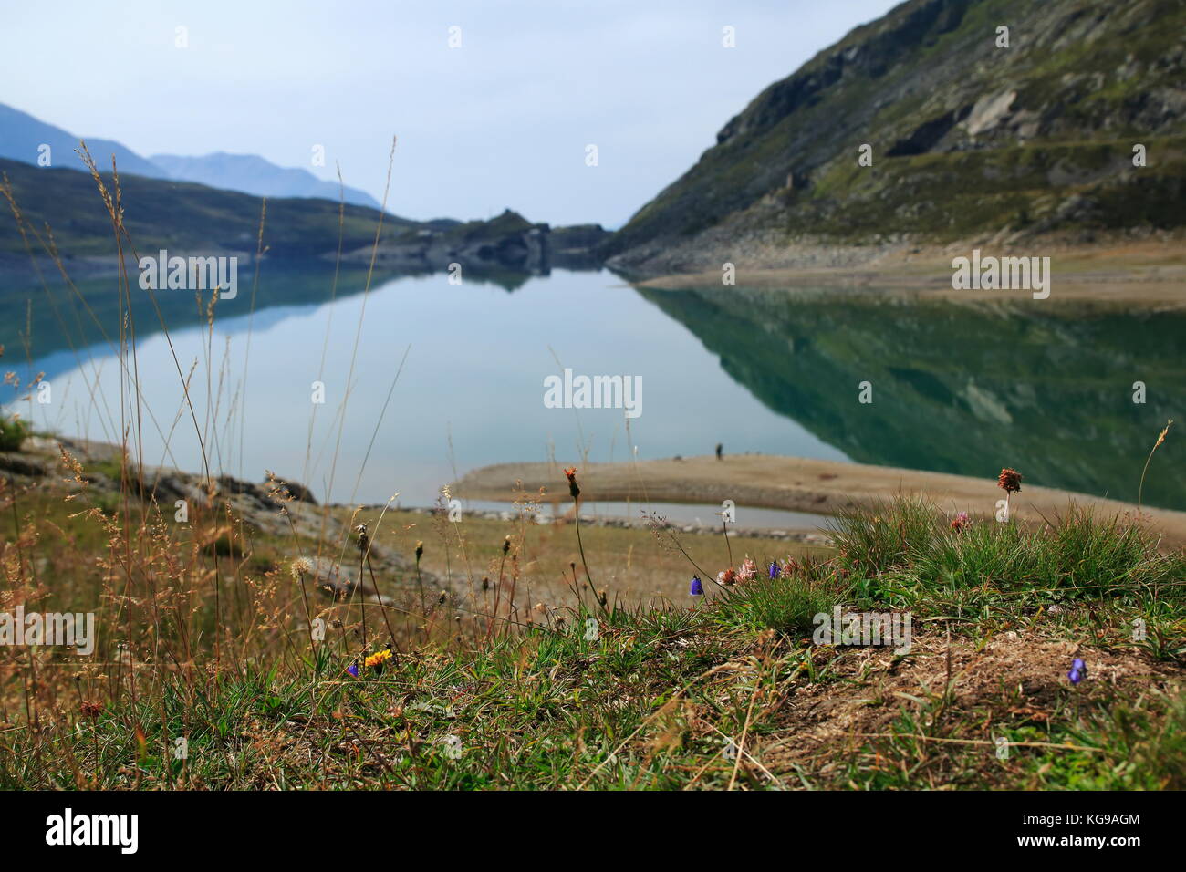 Lago di Montespluga, Stausee, am Spluegen Pass in Italien, Lombardei, an der Cardinelloschlucht, Stock Photo