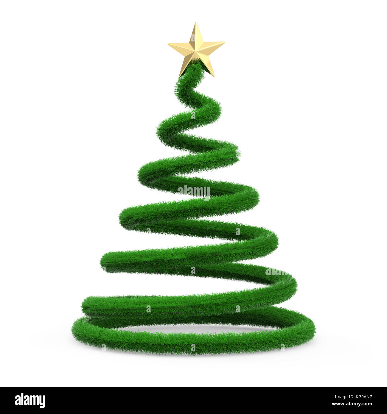 Christmas tree isolated on white background 3D rendering Stock Photo ...