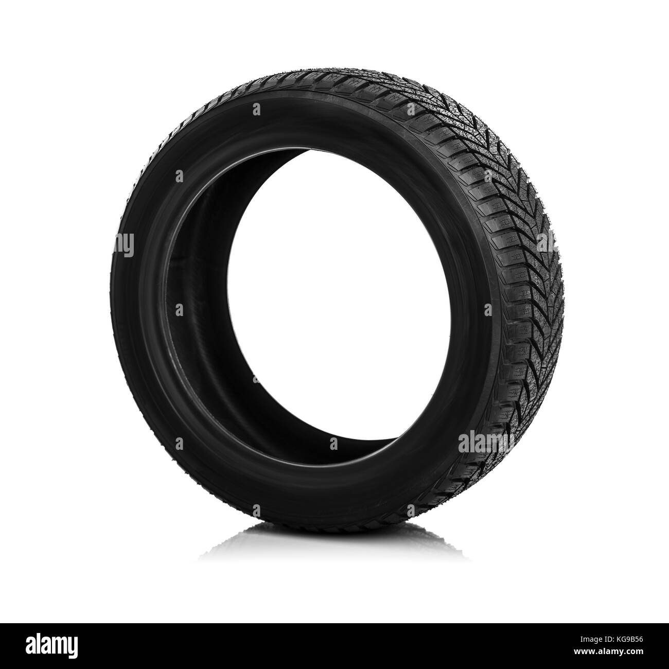 Winter tire on a white background Stock Photo Alamy