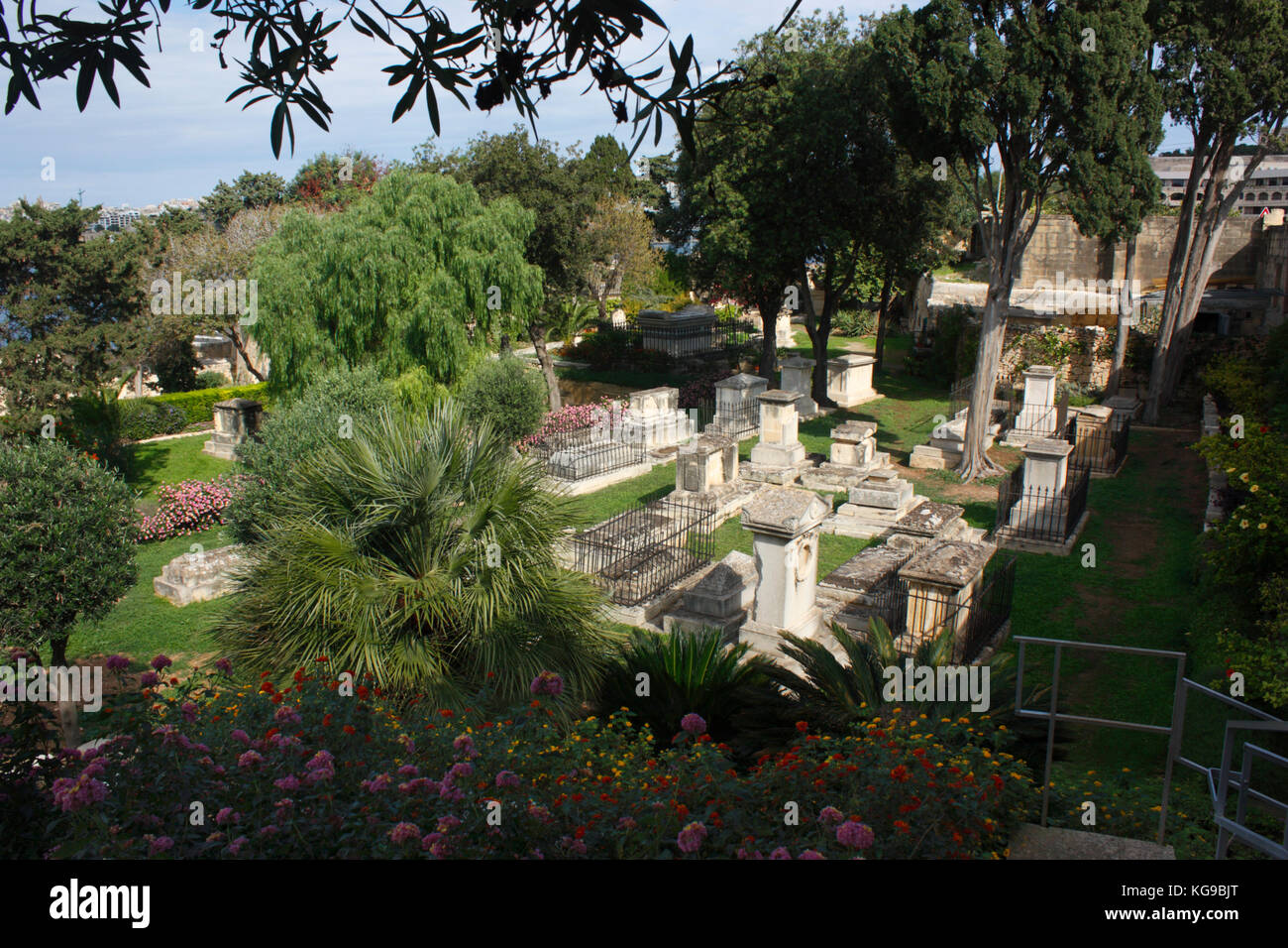 Msida Bastion Garden of Rest, Floriana, Malta Stock Photo