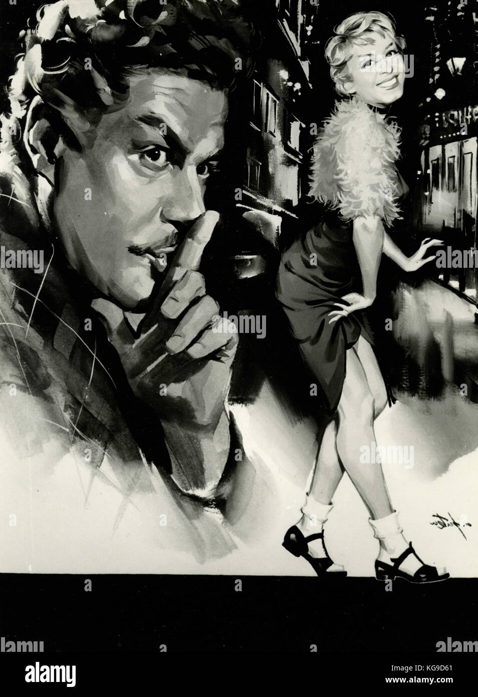 Movie poster for the movie Le Notti di Cabiria, by Federico Fellini, 1957 Stock Photo