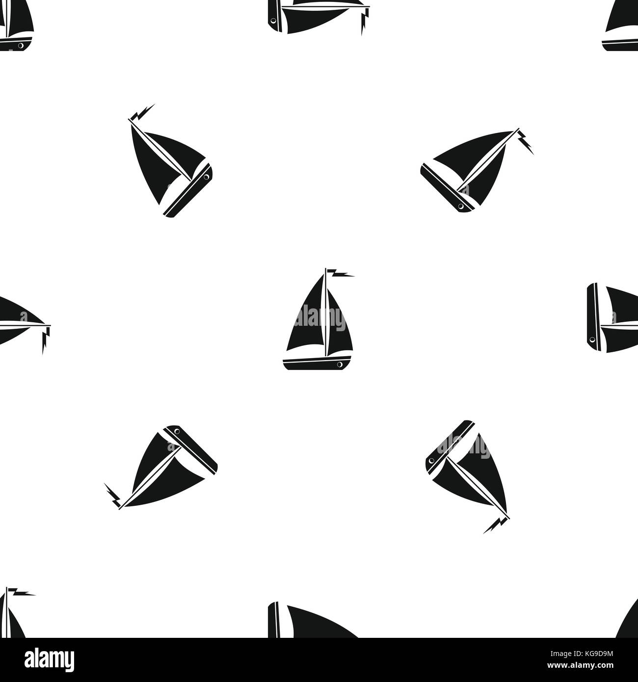 Boat pattern seamless black Stock Vector Image & Art - Alamy