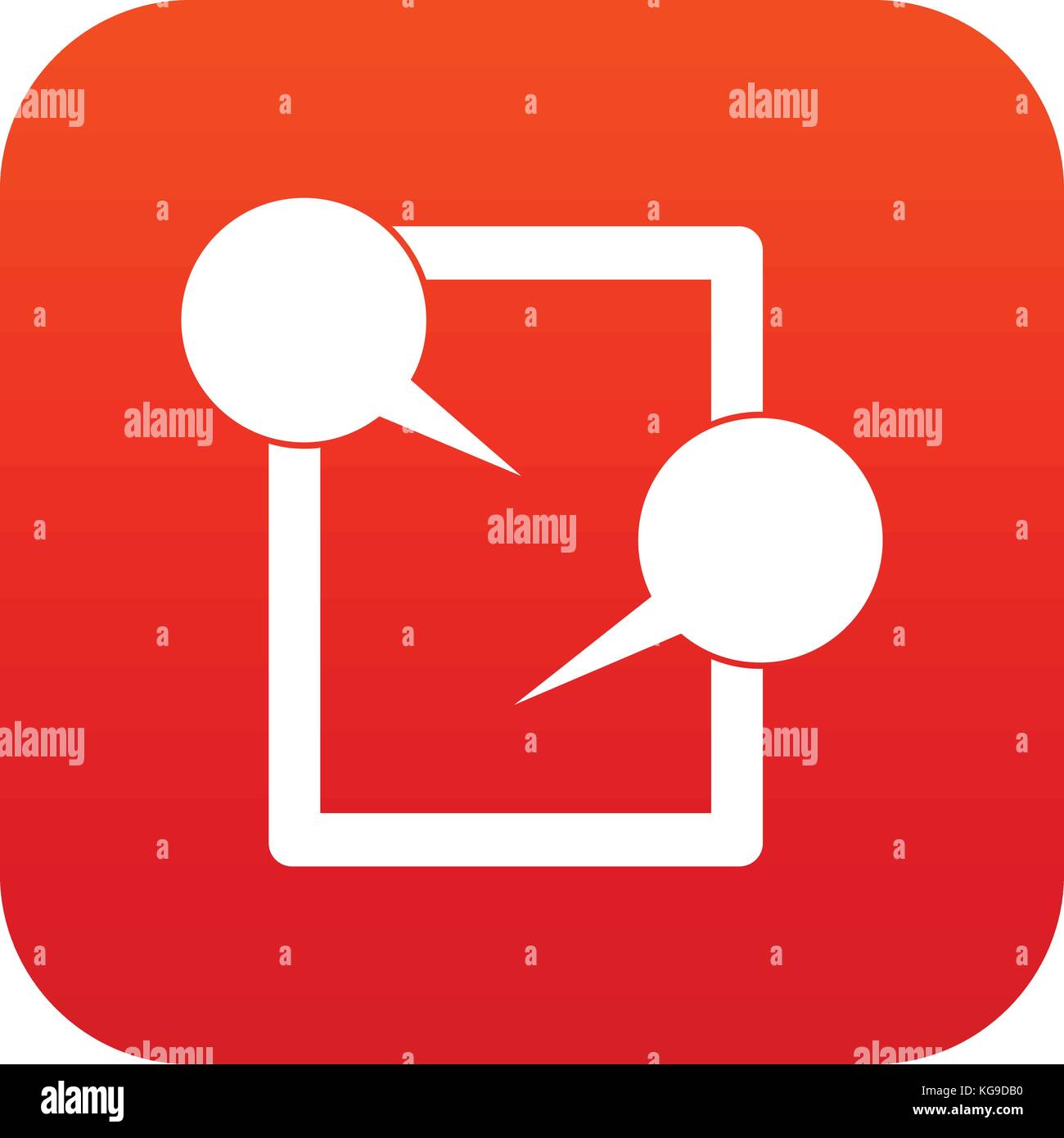 Tablet chatting icon digital red Stock Vector Image & Art - Alamy