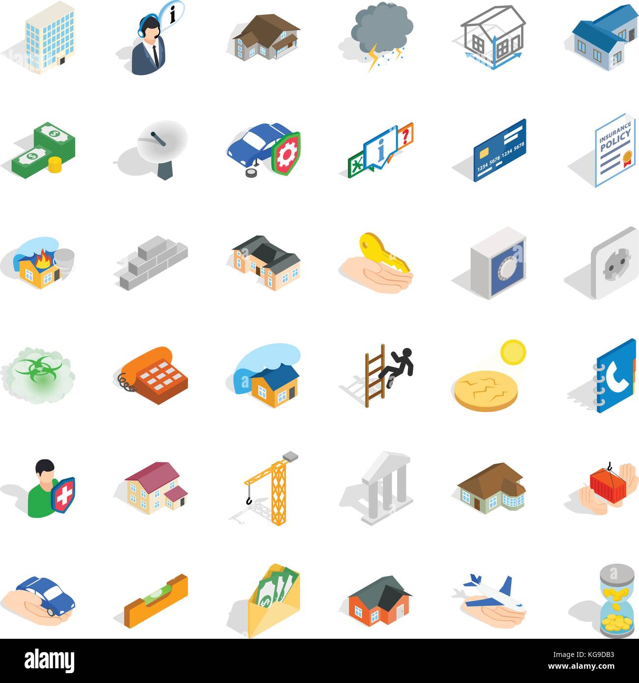 Brick icons set, isometric style Stock Vector Image & Art - Alamy