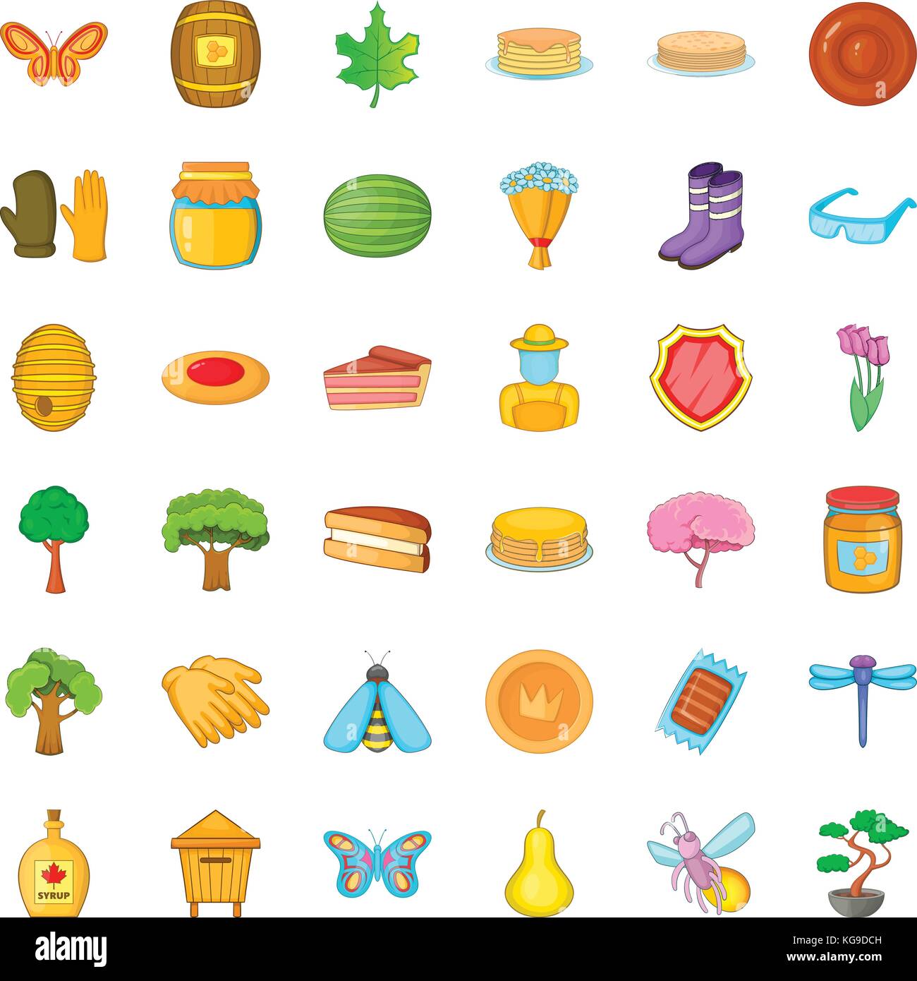 Honey icons set, cartoon style Stock Vector Image & Art - Alamy