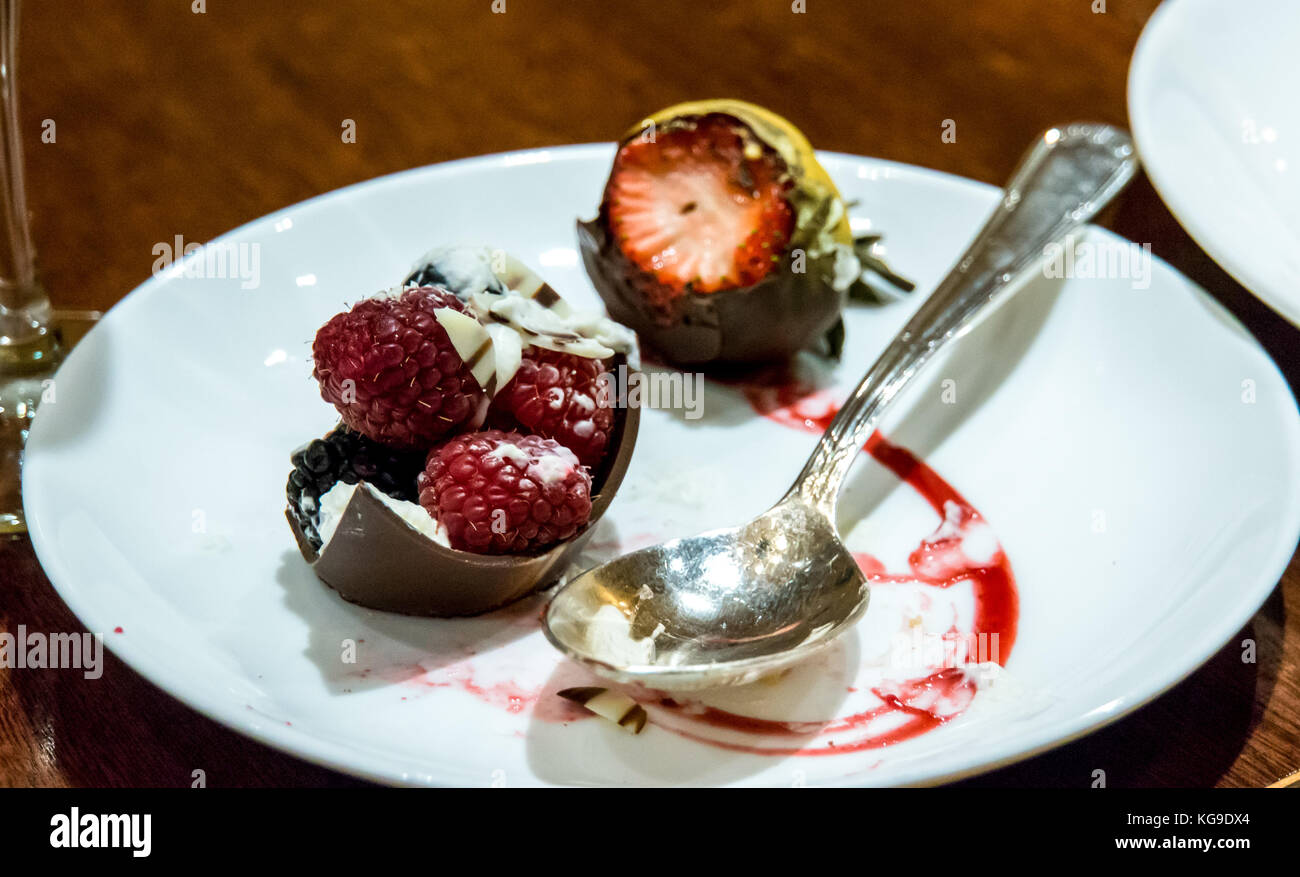 chocolate dessert strawberry Stock Photo - Alamy