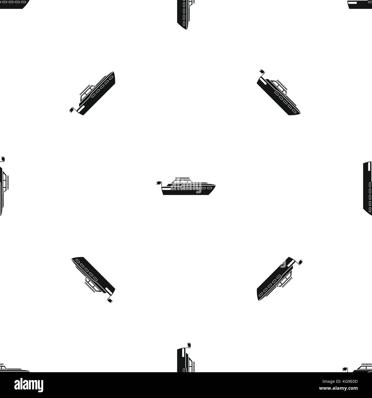Big yacht pattern seamless black Stock Vector Image & Art - Alamy