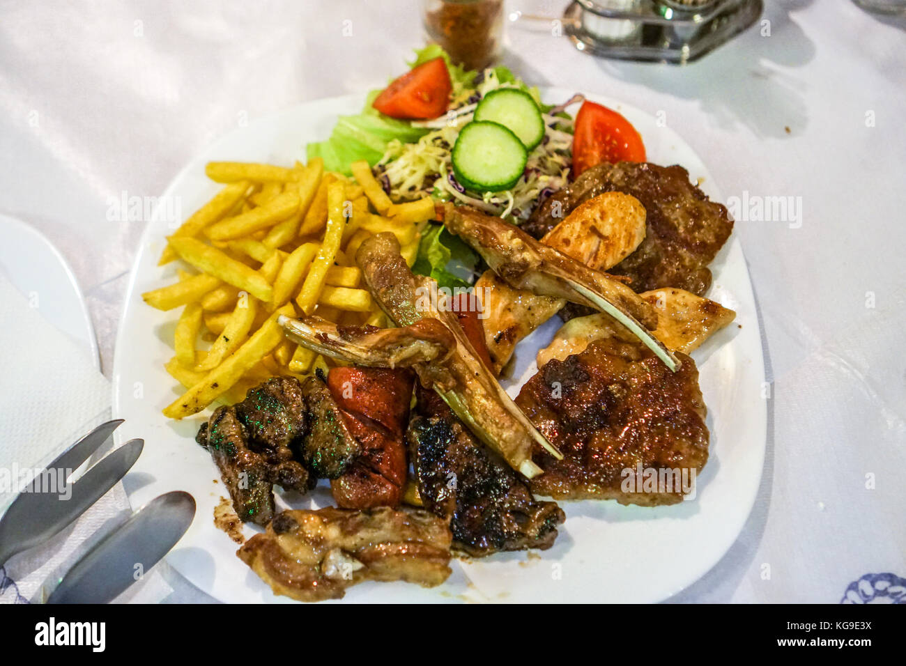 T bone steak potato salad hi-res stock photography and images - Alamy