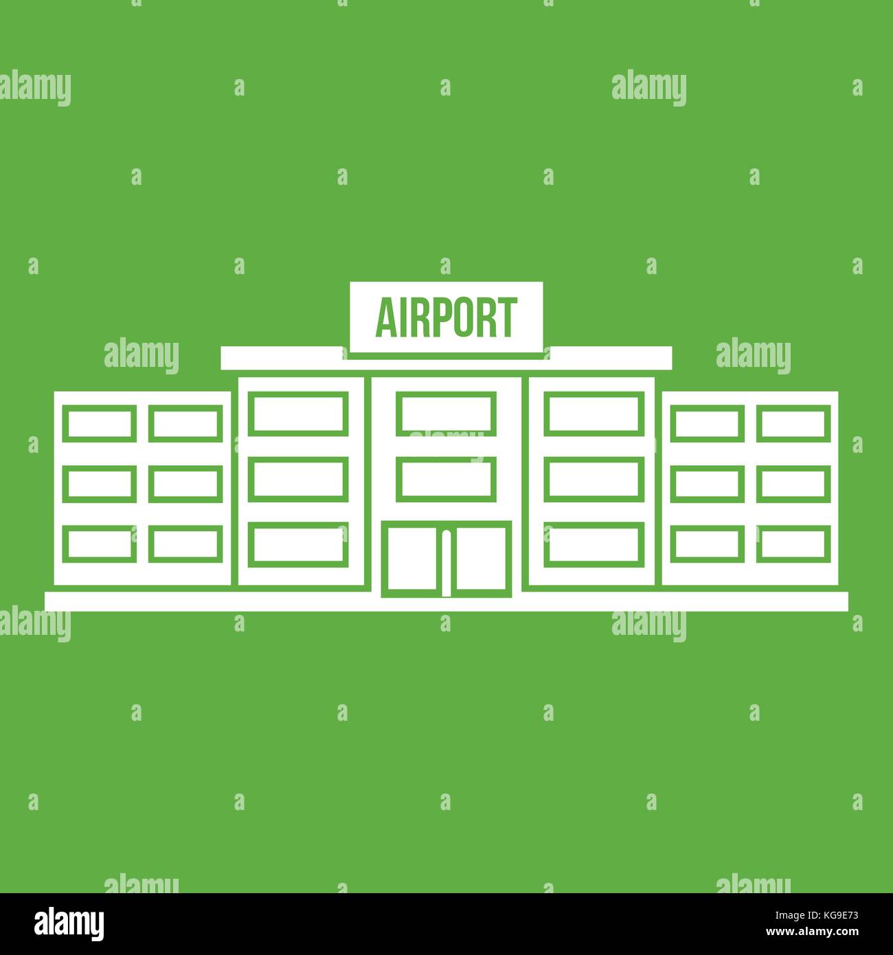 Airport building icon green Stock Vector Image & Art - Alamy