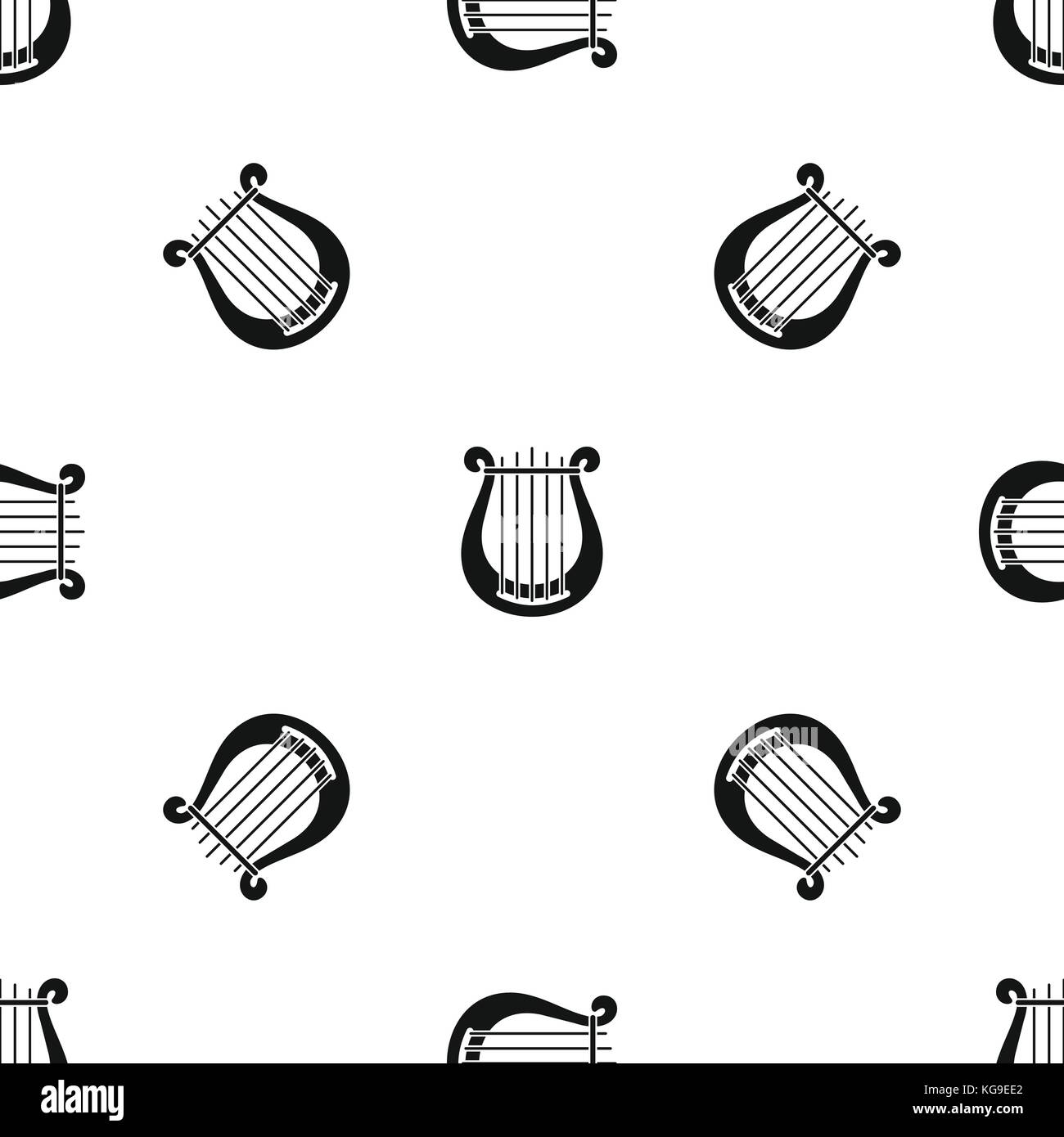Simple Harp Pattern Harp pattern seamless black Stock Vector Image & Art - Alamy