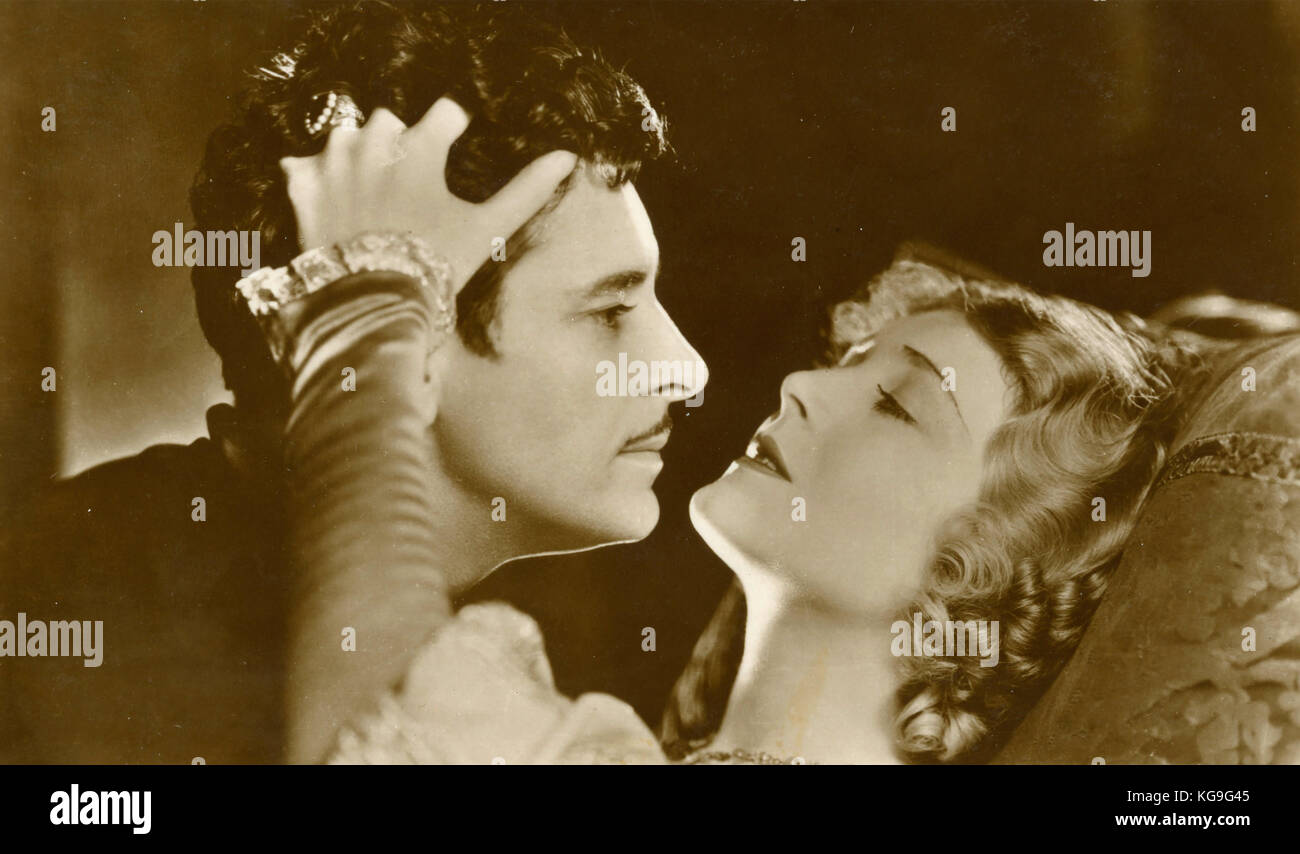 Ronald Colman and Vilma Banky in the movie Two Lovers, 1928 Stock Photo