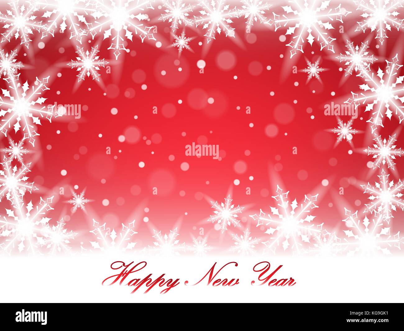 New Year snowflakes and snowdrift on red background. Vector ...