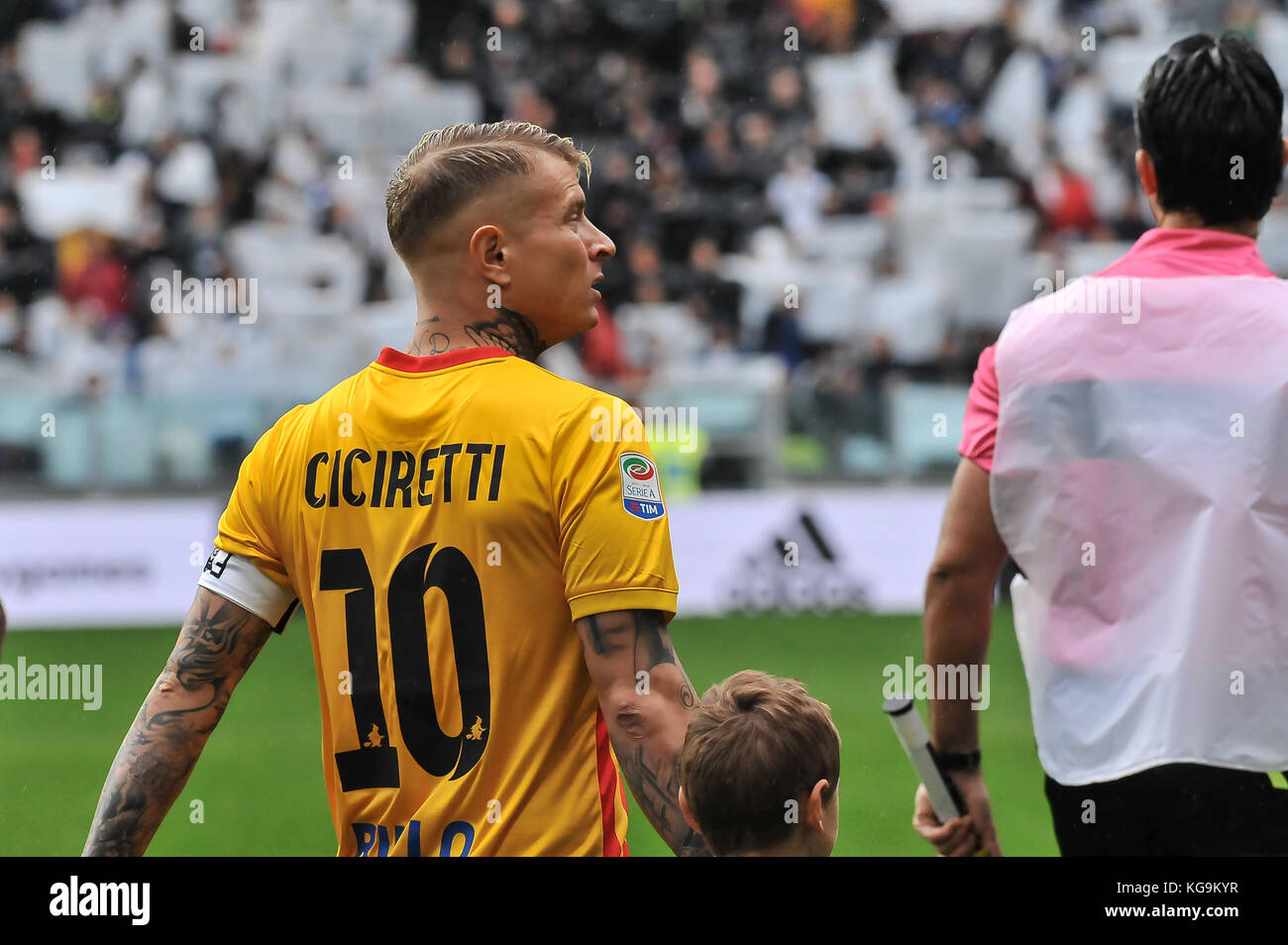 Turin, Italy. 5th November, 2017. Amato Ciciretti (Benevento Calcio) during  the Serie A football match between Juventus FC and Benevento Calcio at  Allianz Stadium on 5 November, 2017 in Turin, Italy. Credit: