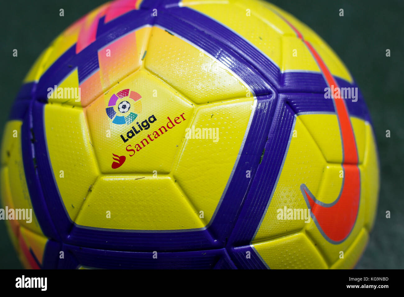 Villarreal, Spain. 05th Nov, 2017. Official La Liga ball during spanish La  Liga match between Villarreal CF and Malaga CF at La Ceramica Stadium on  November 05, 2017. Credit: Gtres Información más