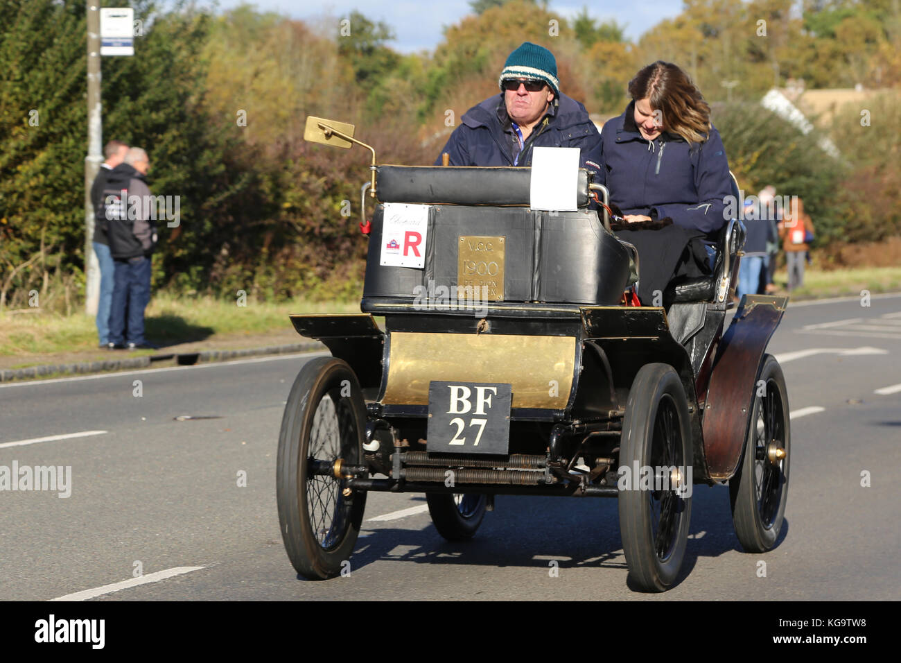 London, UK. 5th Nov, 2017. De Dion-Bouton: BF 27 competes in the London to Brighton Vintage Car Rally 2017. Credit: Richard avis/Alamy Live News Stock Photo