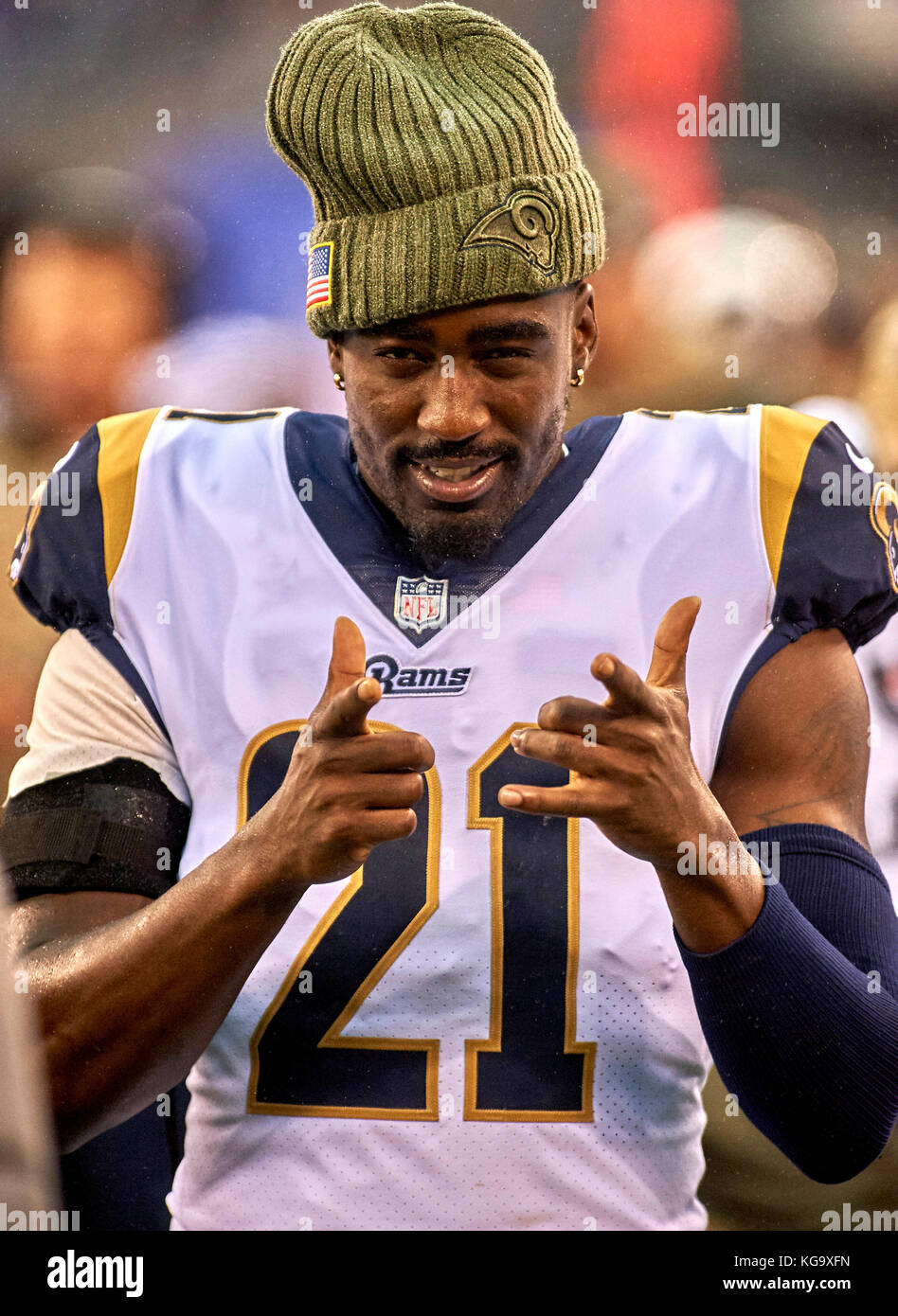 East Rutherford, New Jersey, USA. 5th Nov, 2017. Rams' cornerback