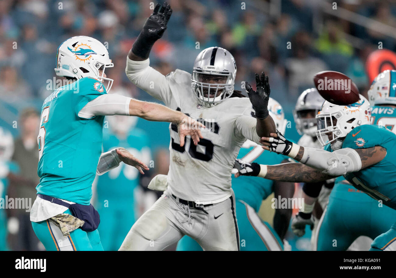 Tim Rudy Nfl Miami Gardens, Florida, USA. 5th Nov, 2017. Miami Dolphins quarterback ...