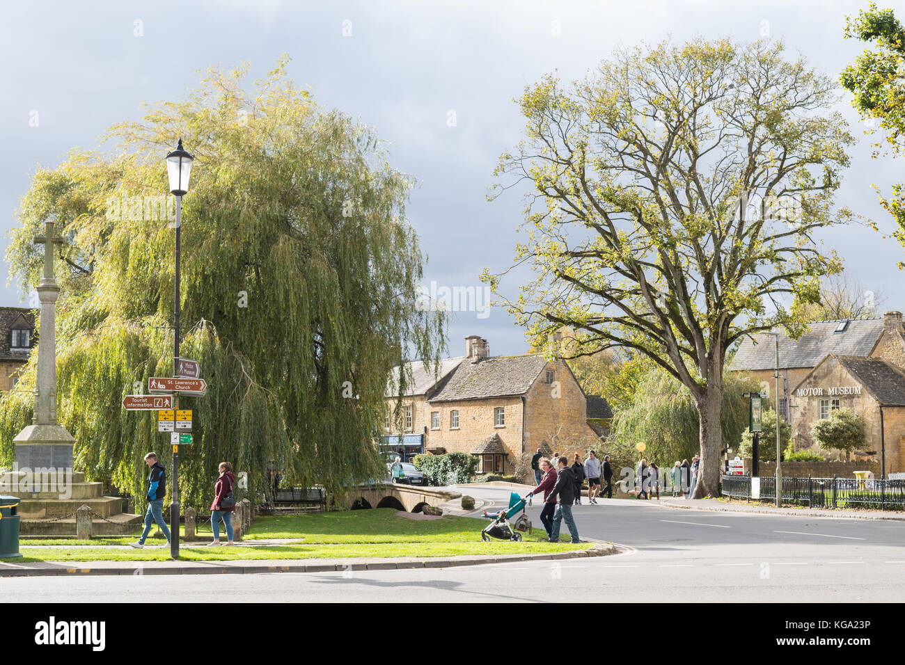 Bourton on the Water a busy and popular Cotswold village in