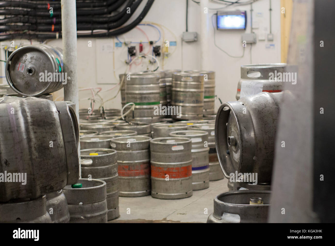 Cellar of pub Stock Photo Alamy