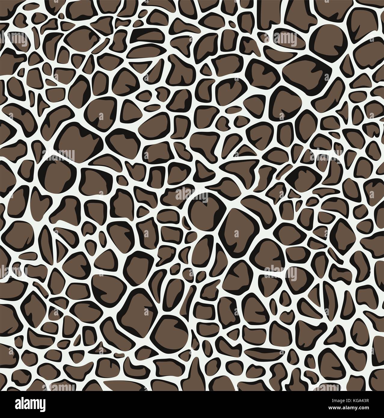 vector animal skin pattern of giraffe print Stock Vector