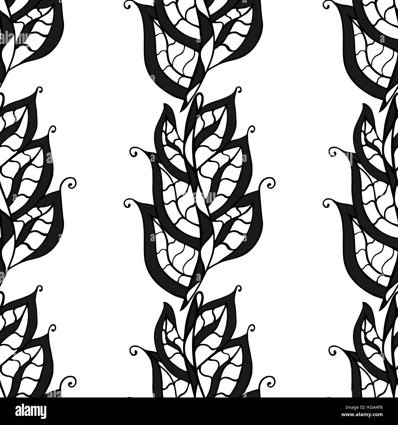 Beautiful Seamless leaf background pattern. Vector illustration Stock ...