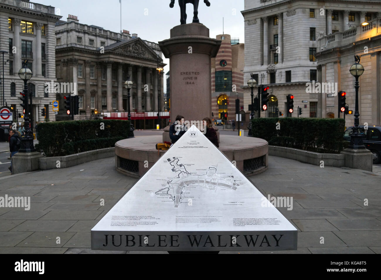 Jubilee Walkway sign, London Stock Photo