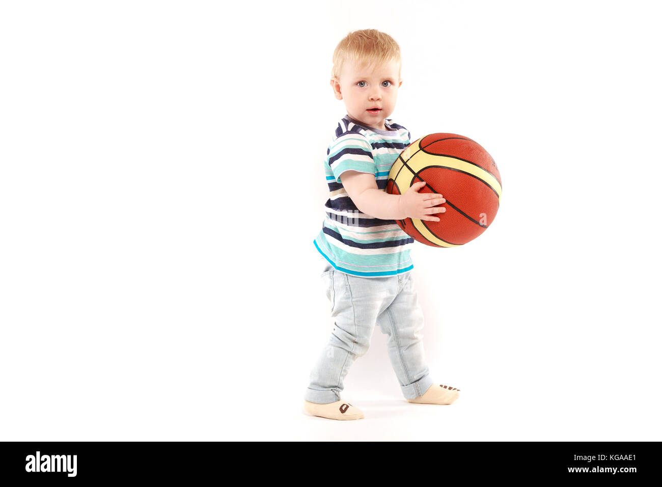 little fan of basketball Stock Photo Alamy