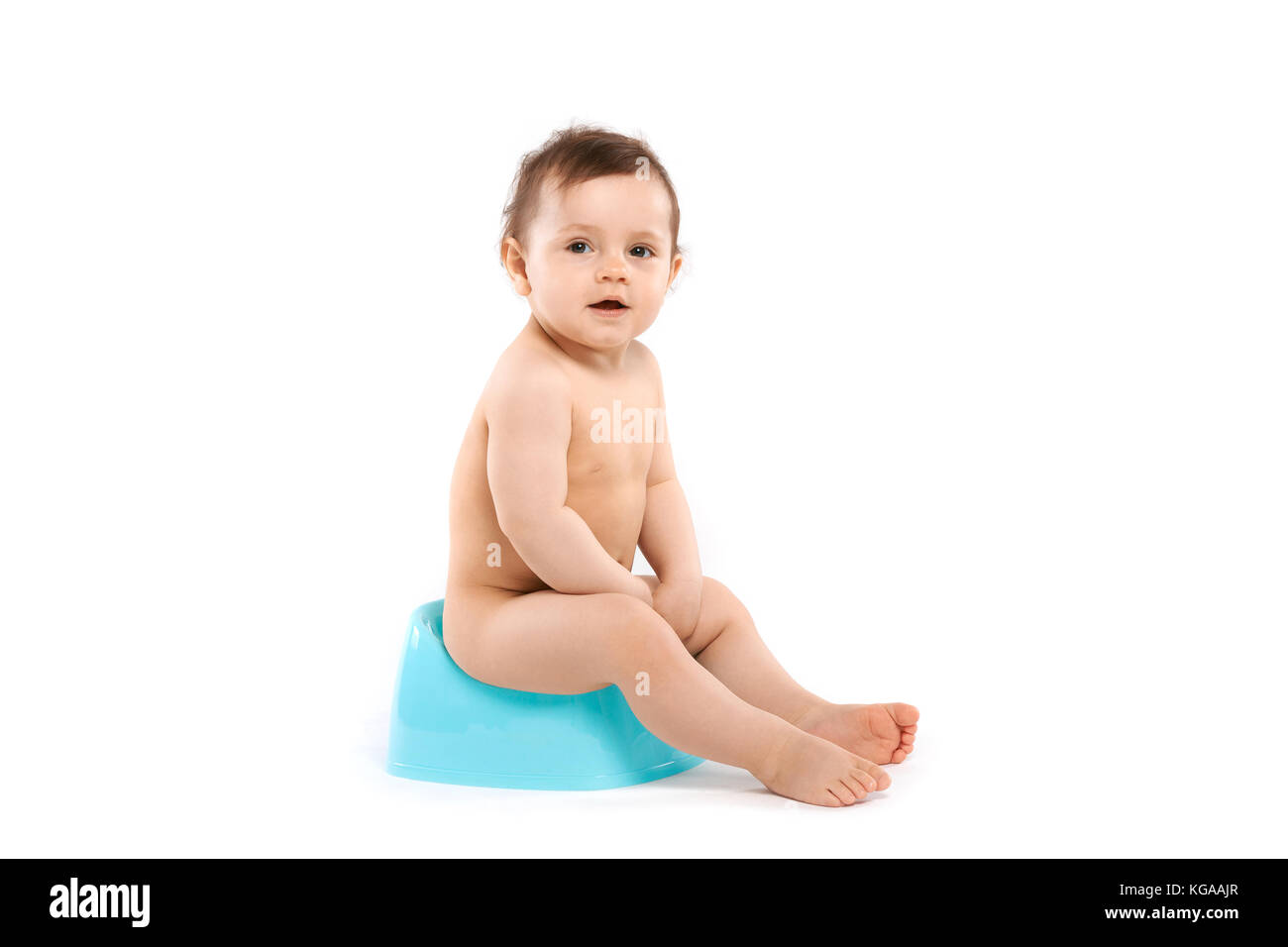 child sitting on the potty Stock Photo Alamy