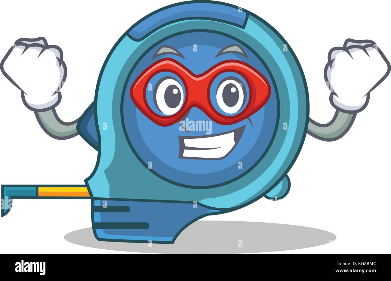 Super hero tape measure character cartoon Stock Vector Image & Art Alamy