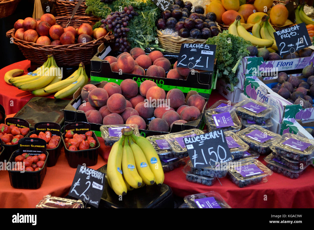 Fruit & Veg, Borough Market, London, UK. Stock Photo