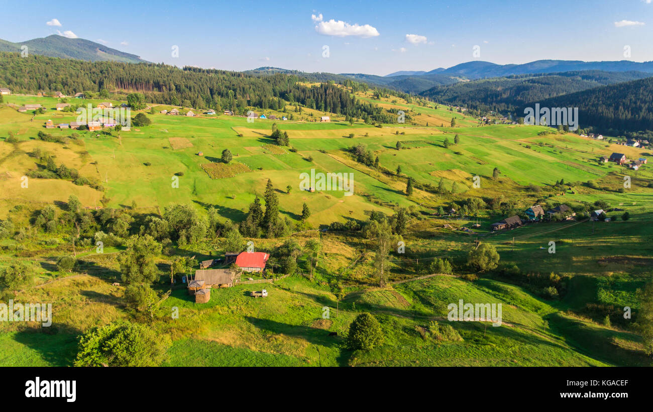 Aerial view of the landscape in mountains Stock Photo - Alamy