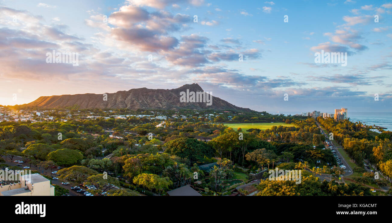 Diamond Head at Sunrise Stock Photo Alamy