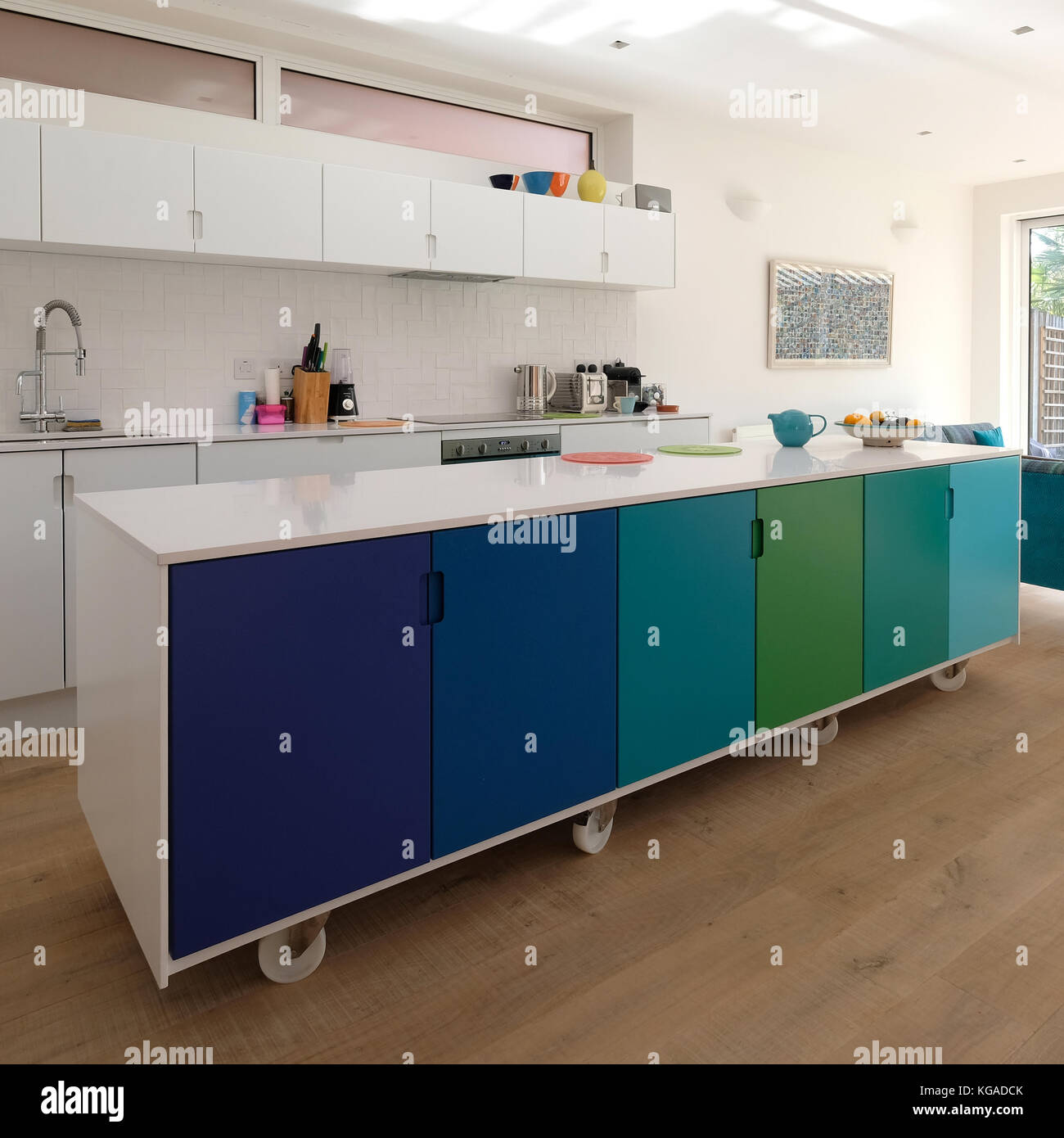 Movable Kitchen Island On Castor Wheels