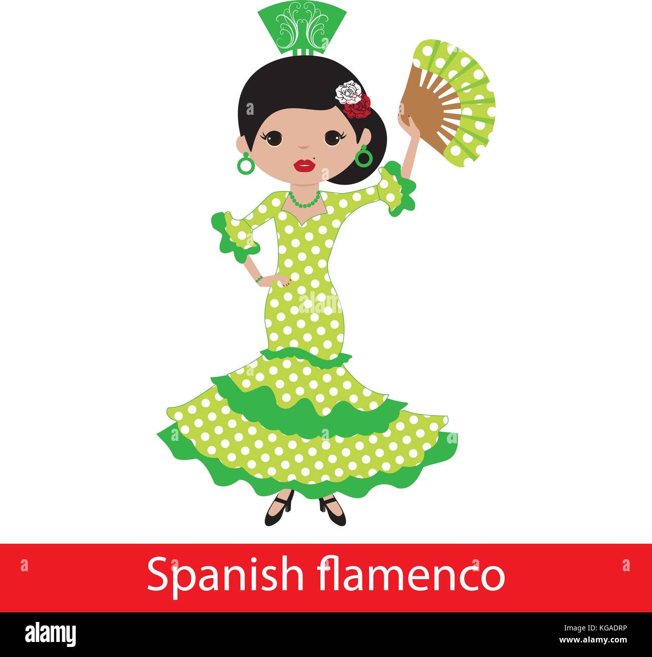 Dancer Girl Red Andalucia Stock Vector Images Alamy