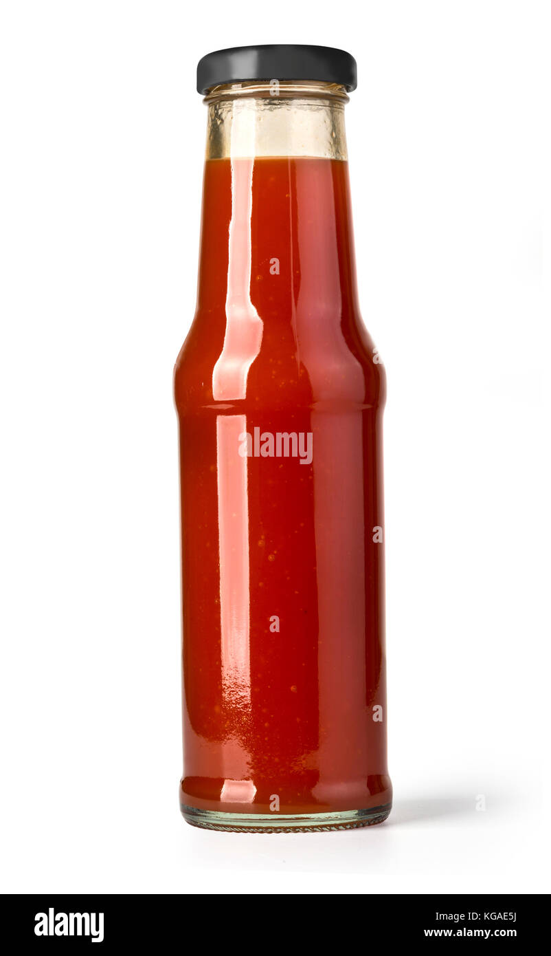 barbecue sauces in glass bottles with clipping path Stock Photo Alamy