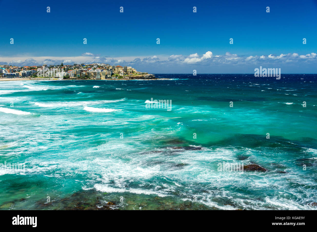 Sydney's famous Bondi Beach in New South Wales, Australia on a stunning summer's day Stock Photo