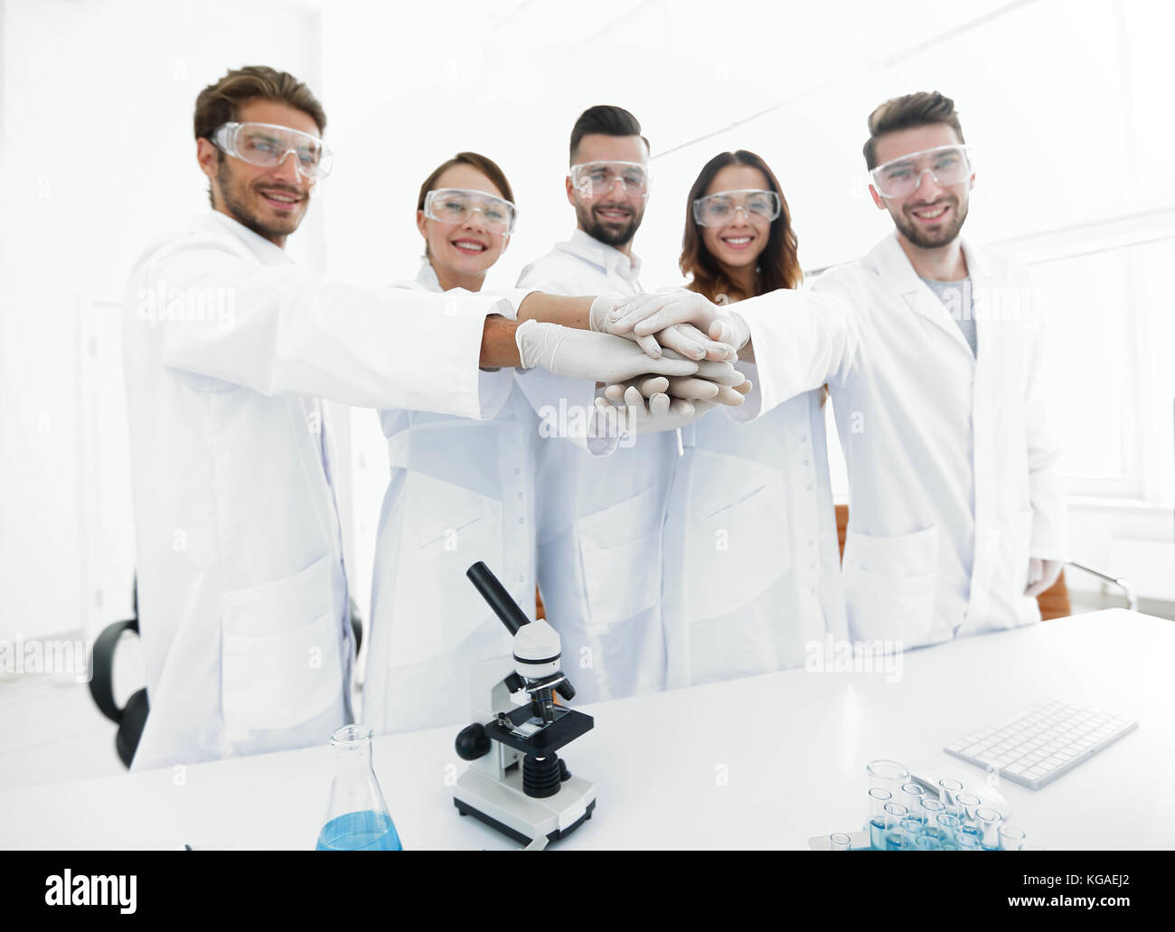 Scientists Hands Together High Resolution Stock Photography and Images ...