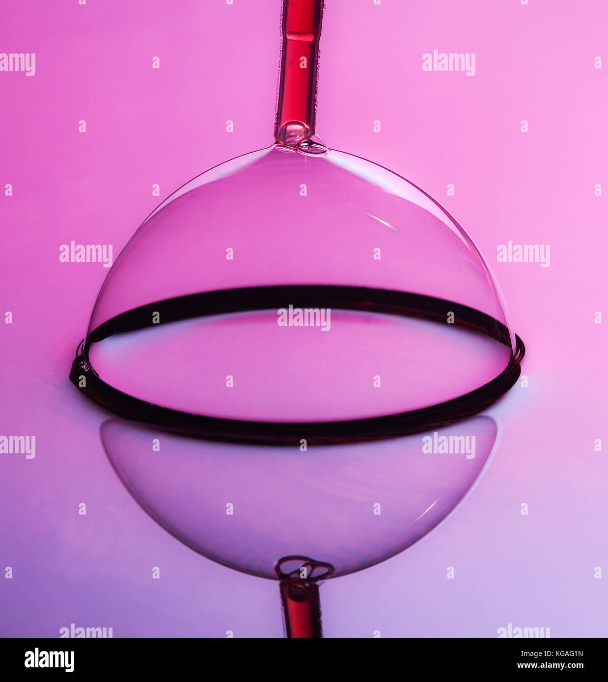 Bubble soap attached to plastic straw on water surface Stock Photo Alamy