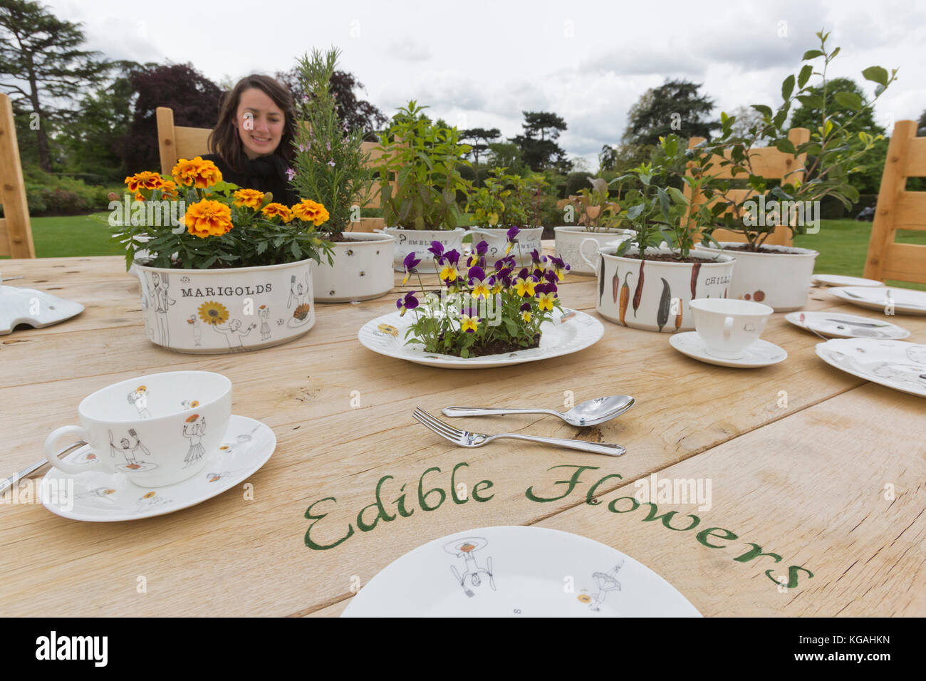 Pictured Tea Party In The Rose Garden With Designer Kirsti Davies