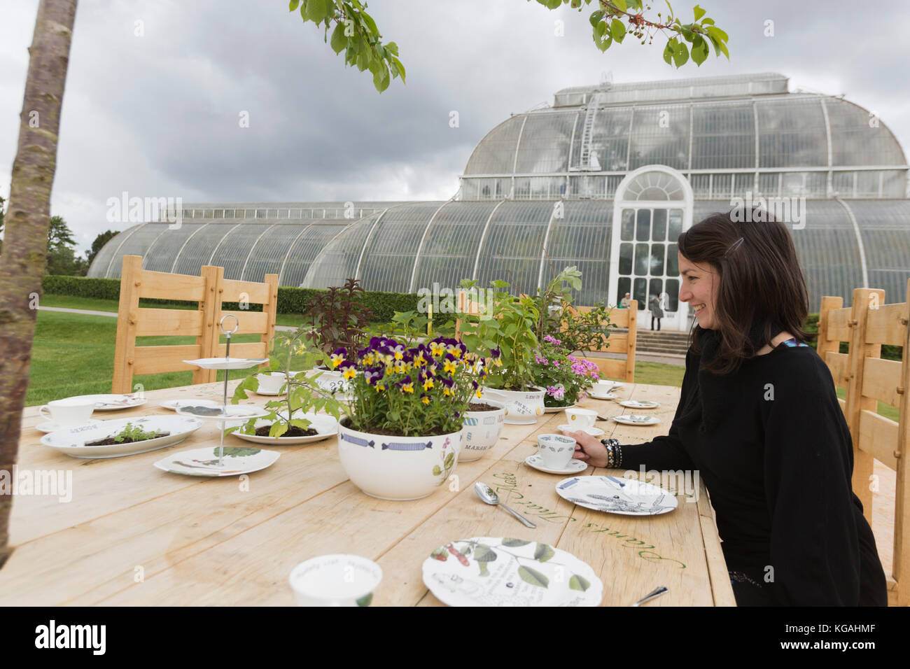 Pictured Tea Party In The Rose Garden With Designer Kirsti Davies