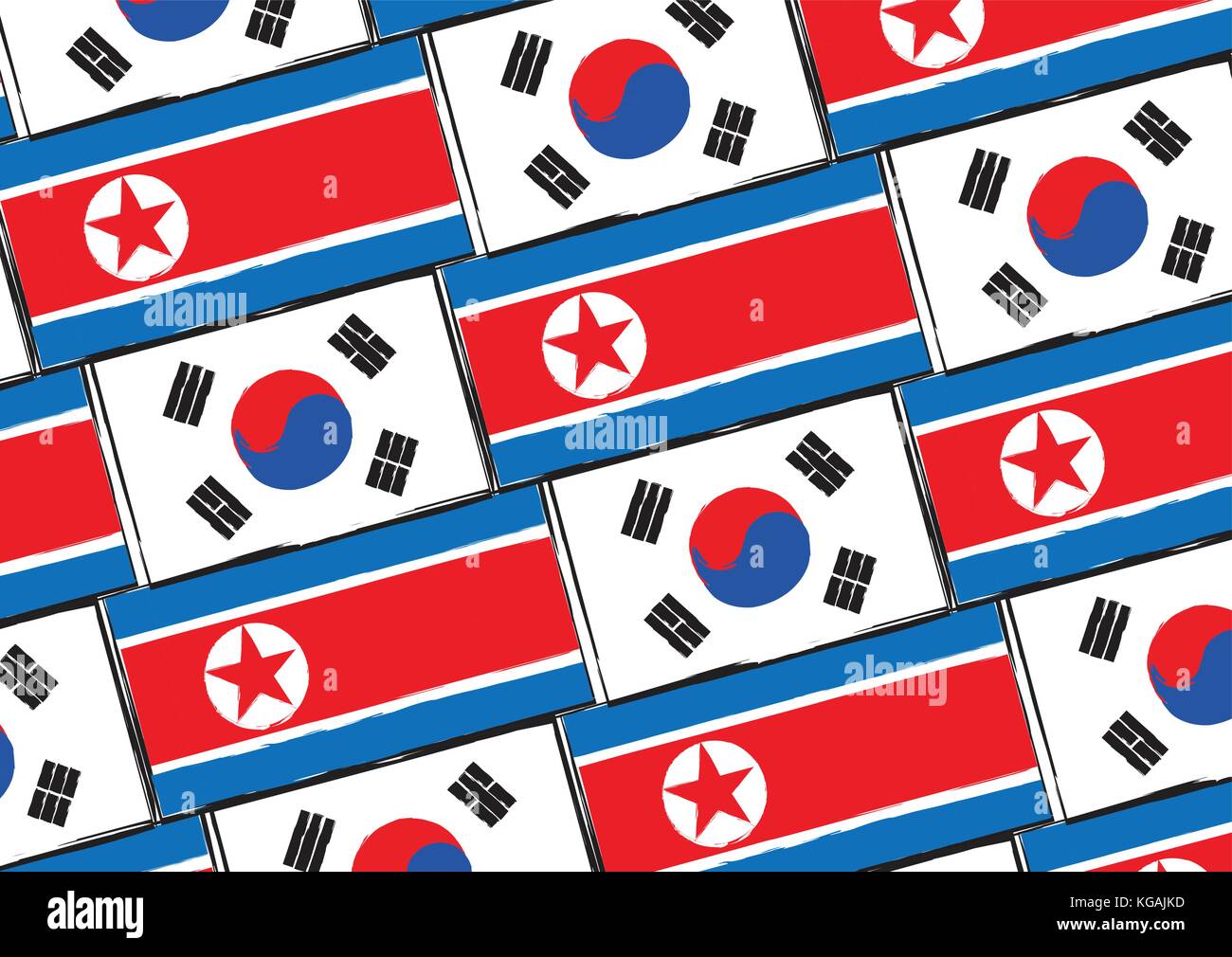 South korea north korea flag Stock Vector Images Alamy